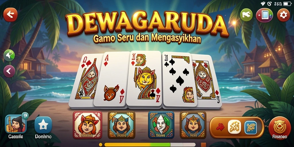 Tampilan gameplay DEWAGARUDA yang menarik dan interaktif.