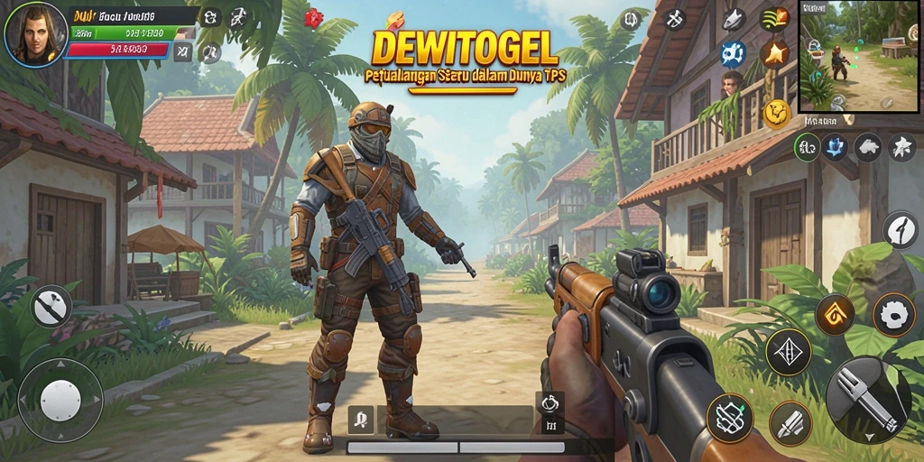 Tampak seru gameplay DEWITOGEL saat bertarung di arena TPS.