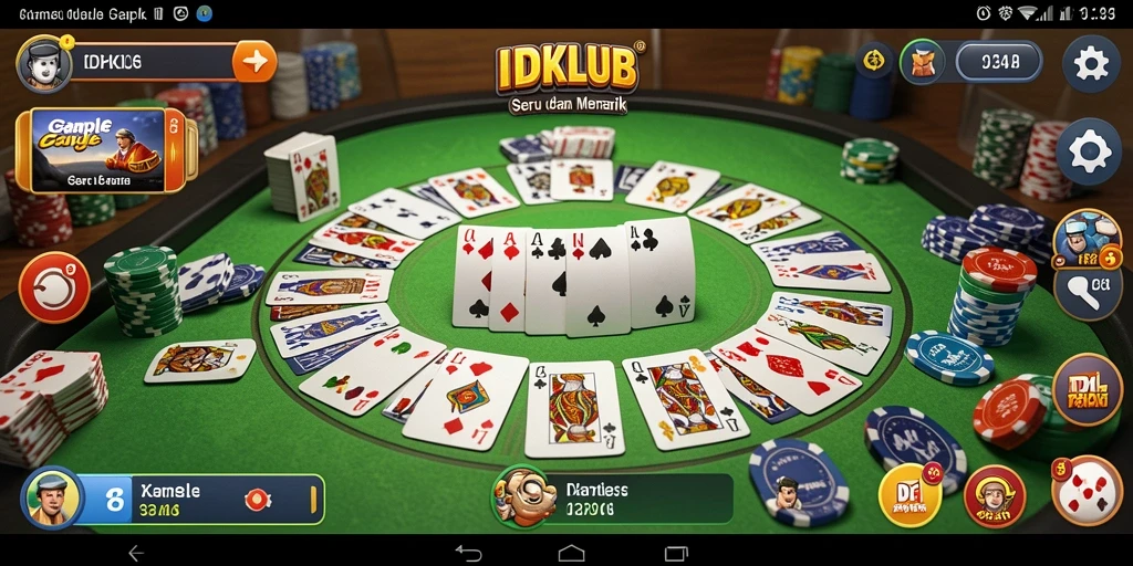 Tampilan gameplay Gaple yang seru dan interaktif di IDKLUB.