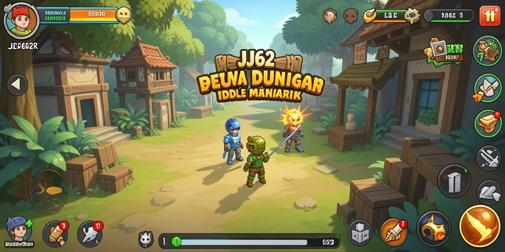 Screenshot utama JJ62 menunjukkan gameplay Idle yang memukau.