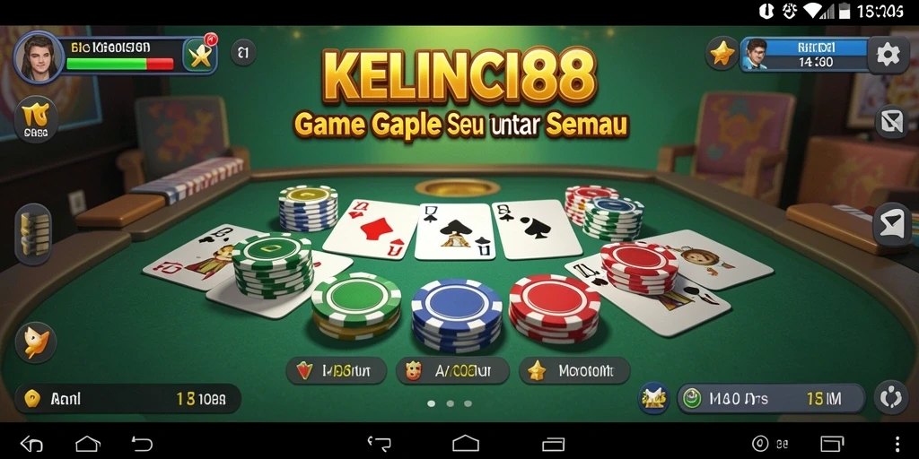 Tampilan gameplay seru KELINCI88 dalam pertandingan Gaple.