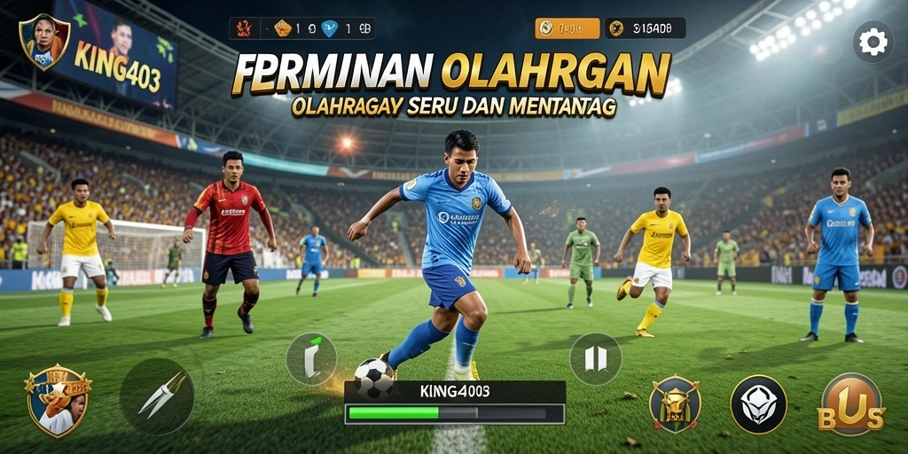 Tampilan gameplay KING403 dengan aksi olahraga yang seru.