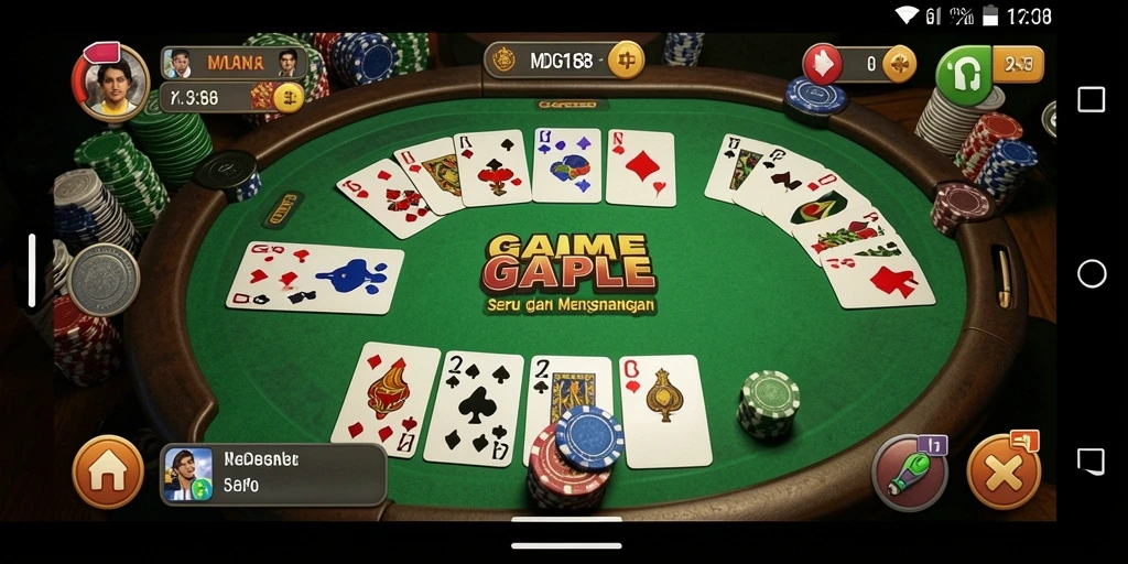 Gameplay seru dalam MDG188, nikmati permainan Gaple.