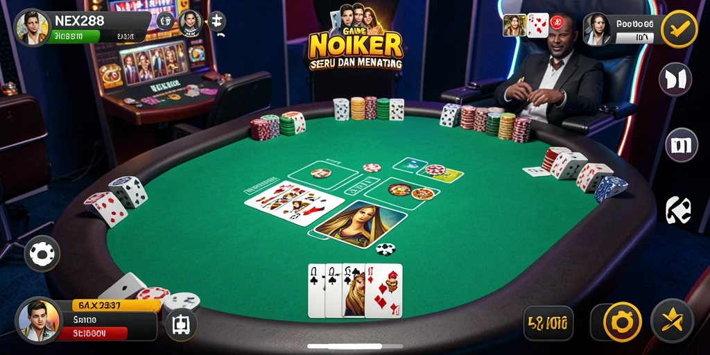 Tampilan gameplay NEX288 yang seru dan interaktif di dunia Poker.