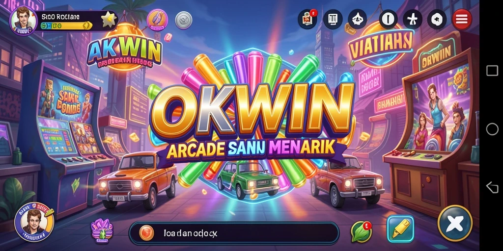 Tampilan gameplay OKWIN yang mengasyikkan dan penuh warna.