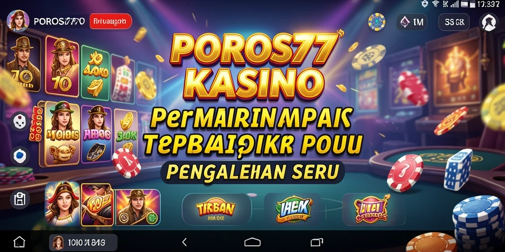Tampilan gameplay seru di POROS77 dengan dealer langsung.