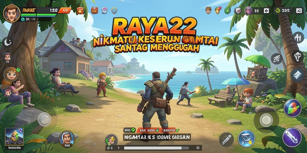 Tangkapan layar utama RAYA22 menampilkan gameplay yang menyenangkan dan interaktif.