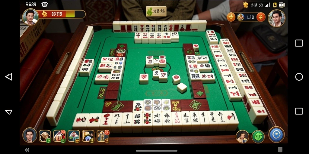 Screenshot gameplay RR89 yang menunjukkan keseruan bermain Mahjong.