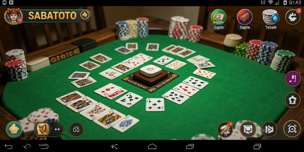 Tampilan gameplay Gaple yang menarik di SABATOTO.
