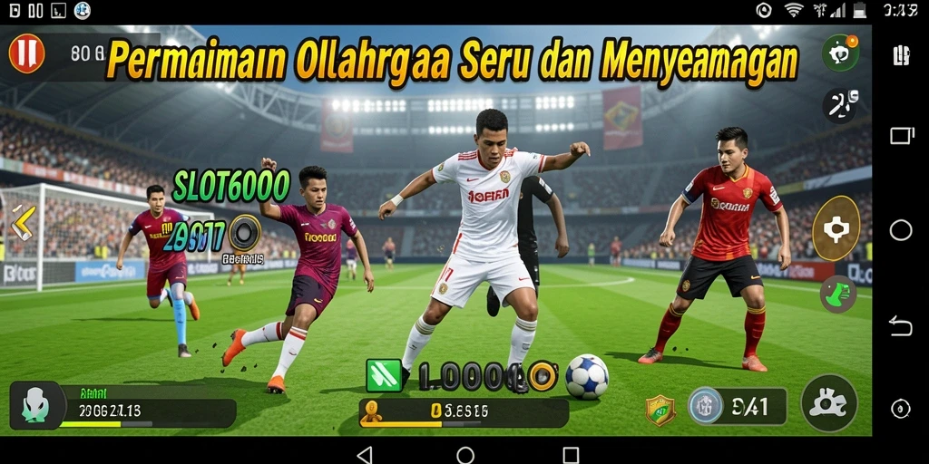 Screenshot dari gameplay SLOT6000 yang penuh aksi olahraga.