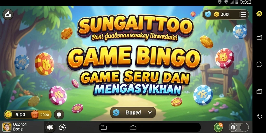 Tampilan gameplay SUNGAITOTO dengan suasana permainan Bingo yang seru.