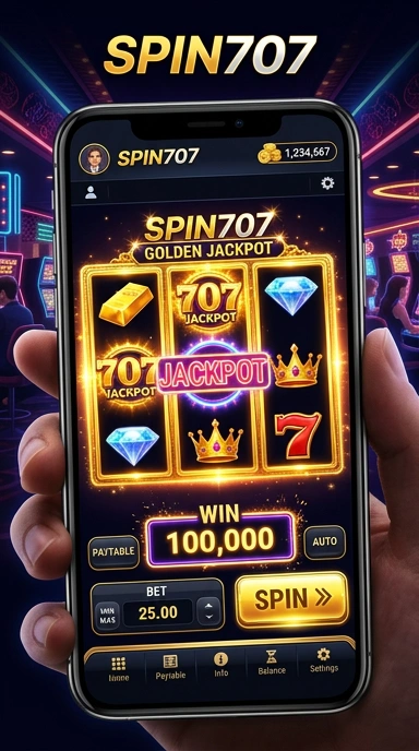 Tampilan antarmuka pengguna spin707 yang sederhana dan efektif.